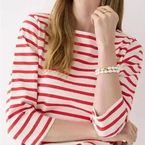 J. Crew Red Stripes Knot Back Shirt